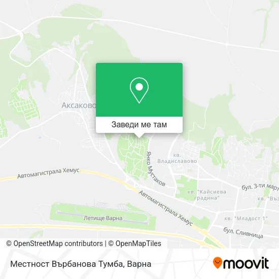 Местност Върбанова Тумба карта