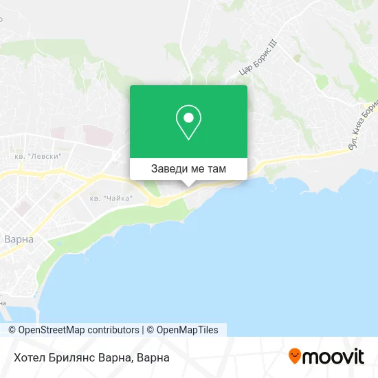 Хотел Брилянс Варна карта