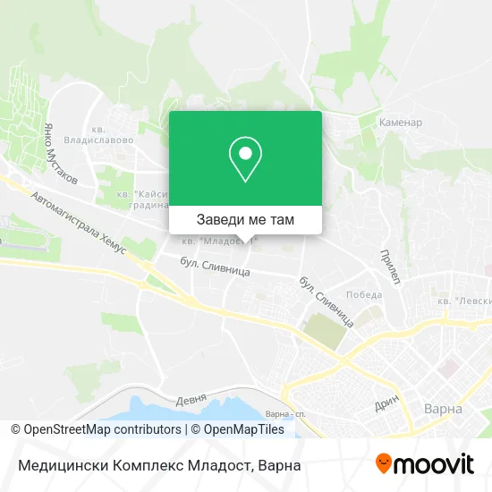 Медицински Комплекс Младост карта