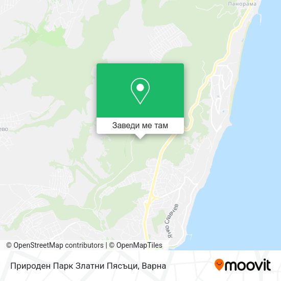 Природен Парк Златни Пясъци карта