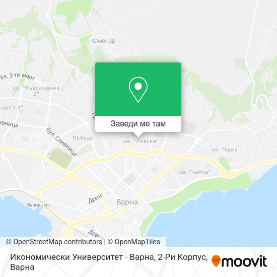 Икономически Университет - Варна, 2-Ри Корпус карта