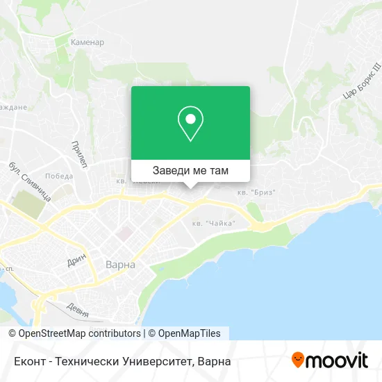Еконт - Технически Университет карта
