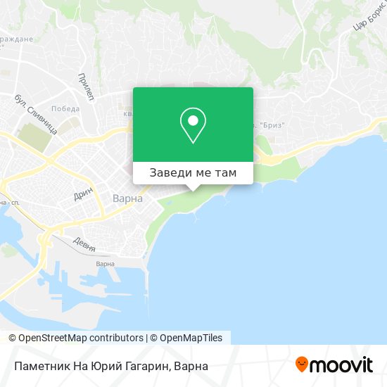 Паметник На Юрий Гагарин карта