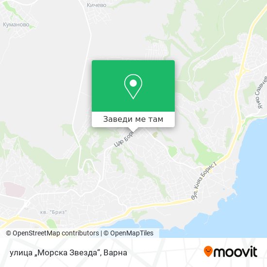 улица „Морска Звезда“ карта