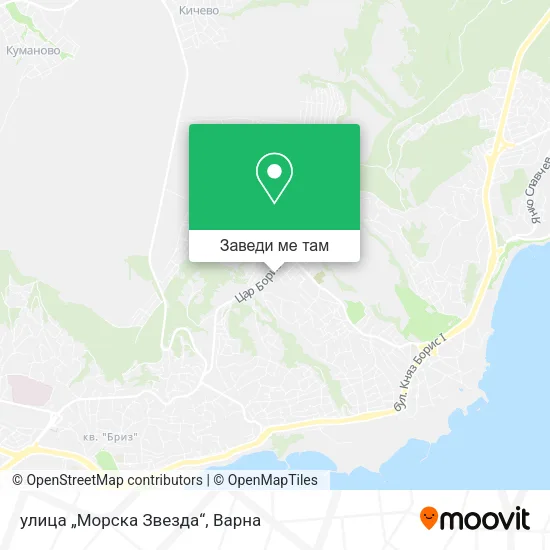улица „Морска Звезда“ карта
