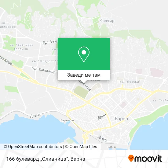 166 булевард „Сливница“ карта