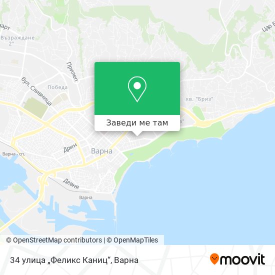 34 улица „Феликс Каниц“ карта