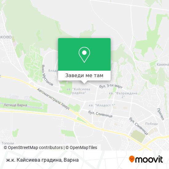 ж.к. Кайсиева градина карта