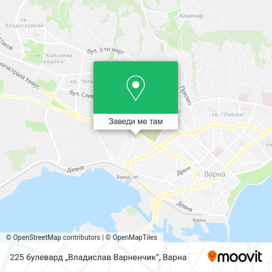225 булевард „Владислав Варненчик“ карта