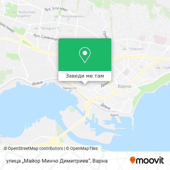 улица „Майор Минчо Димитриев“ карта