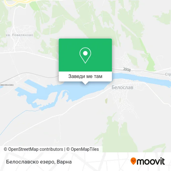 Белославско езеро карта