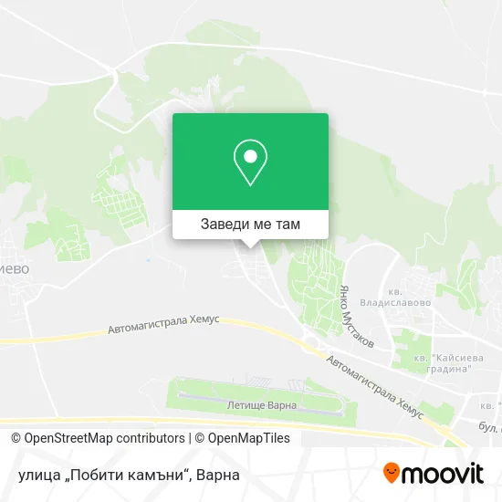 улица „Побити камъни“ карта