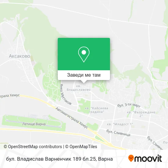 бул. Владислав Варненчик 189 бл.25 карта