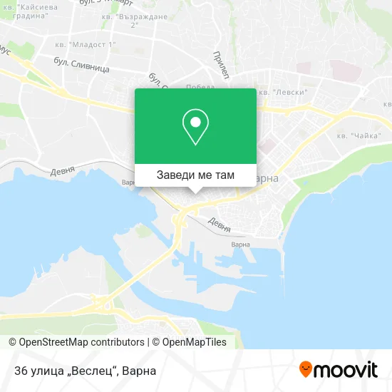 36 улица „Веслец“ карта