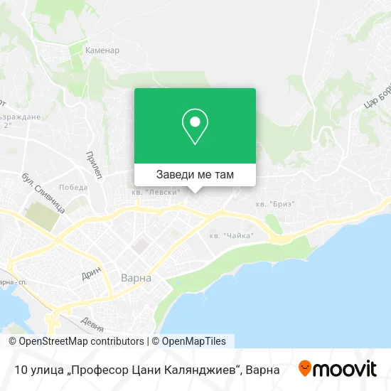 10 улица „Професор Цани Калянджиев“ карта