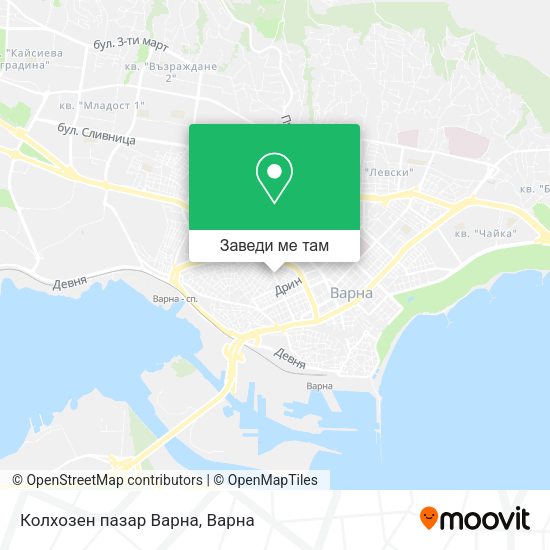 Колхозен пазар Варна карта
