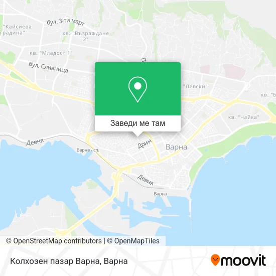 Колхозен пазар Варна карта
