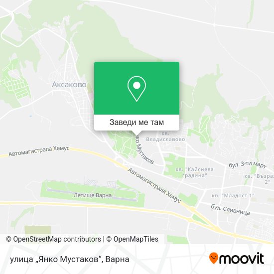 улица „Янко Мустаков“ карта