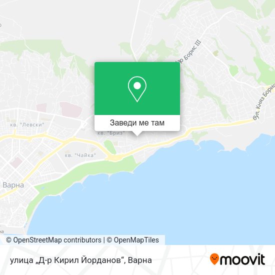 улица „Д-р Кирил Йорданов“ карта