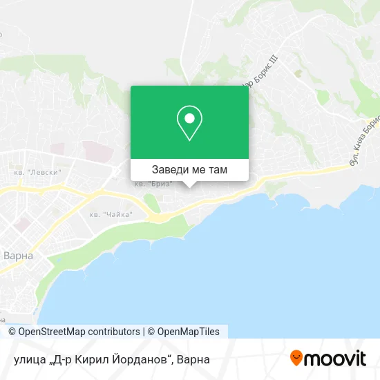 улица „Д-р Кирил Йорданов“ карта