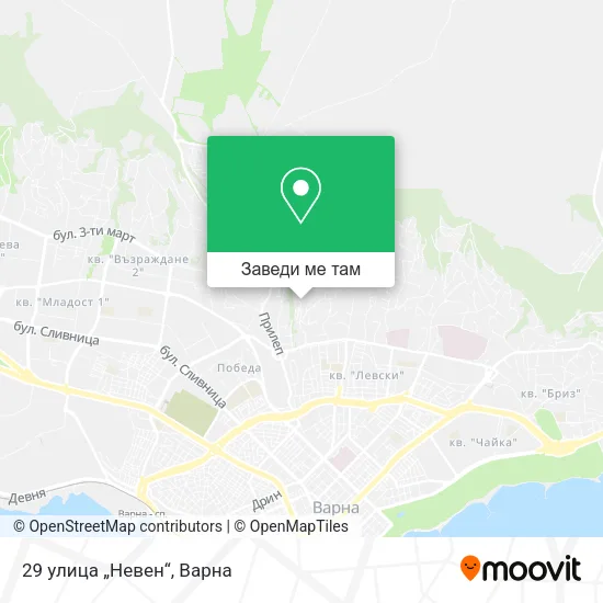 29 улица „Невен“ карта