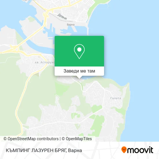 КЪМПИНГ ЛАЗУРЕН БРЯГ карта