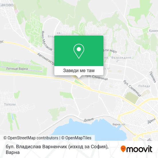 бул. Владислав Варненчик (изход за София) карта