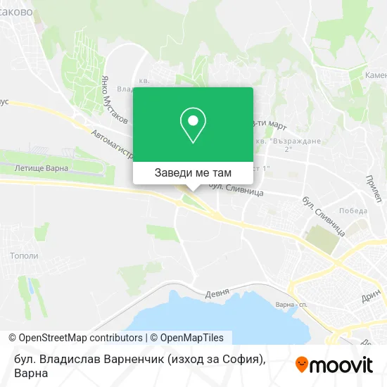 бул. Владислав Варненчик (изход за София) карта