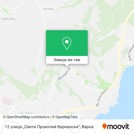 12 улица „Свети Прокопий Варненски“ карта