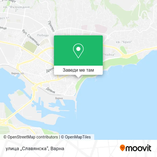 улица „Славянска“ карта