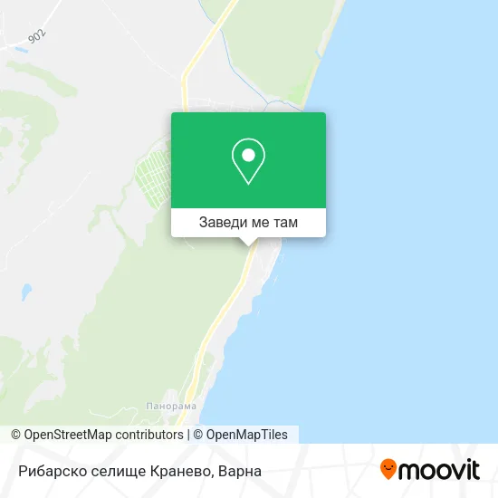 Рибарско селище Кранево карта