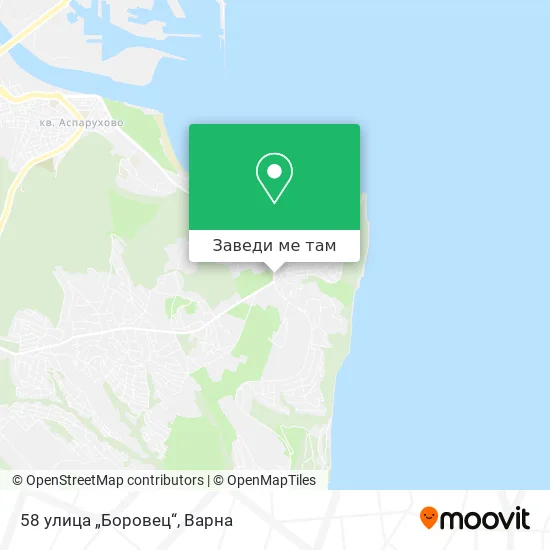 58 улица „Боровец“ карта