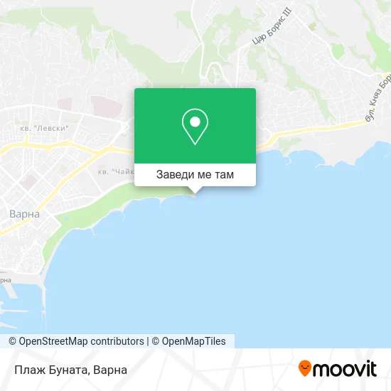 Плаж Буната карта