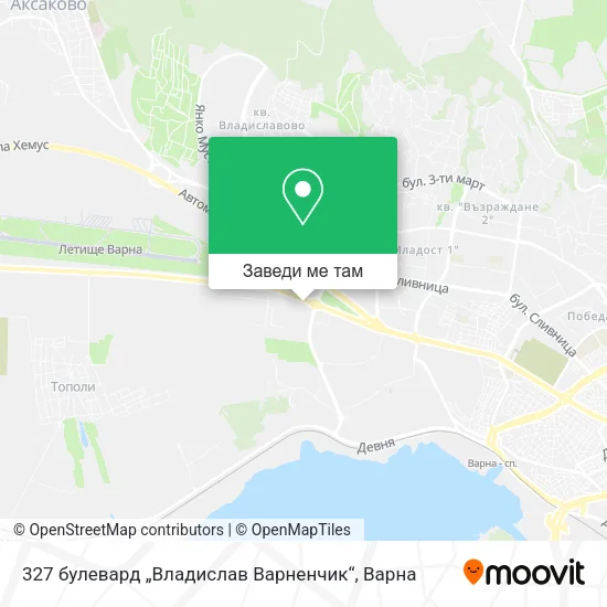 327 булевард „Владислав Варненчик“ карта