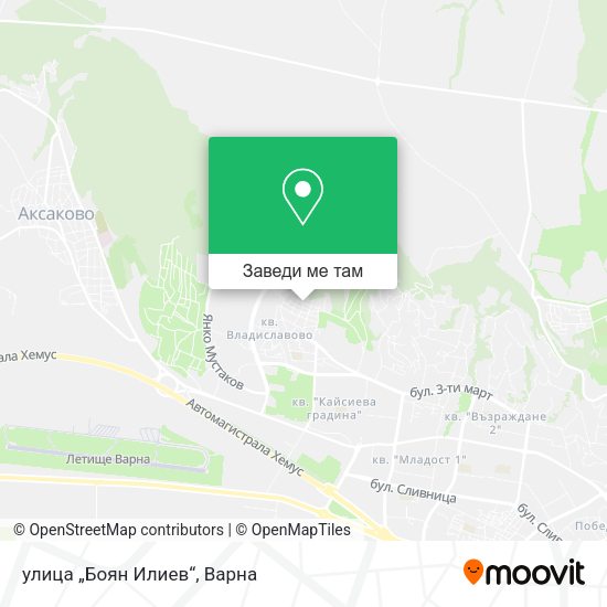 улица „Боян Илиев“ карта