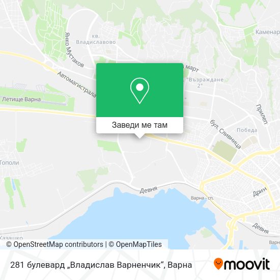 281 булевард „Владислав Варненчик“ карта