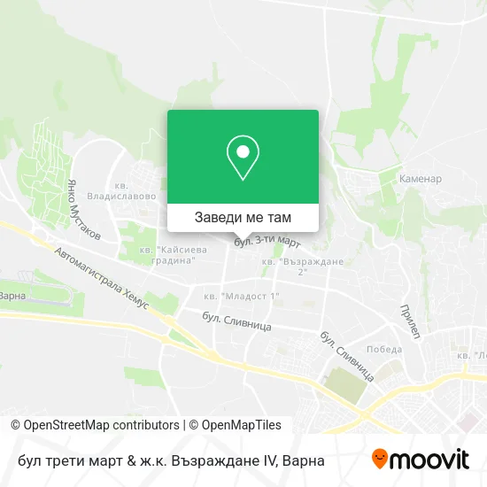 бул трети март & ж.к. Възраждане IV карта