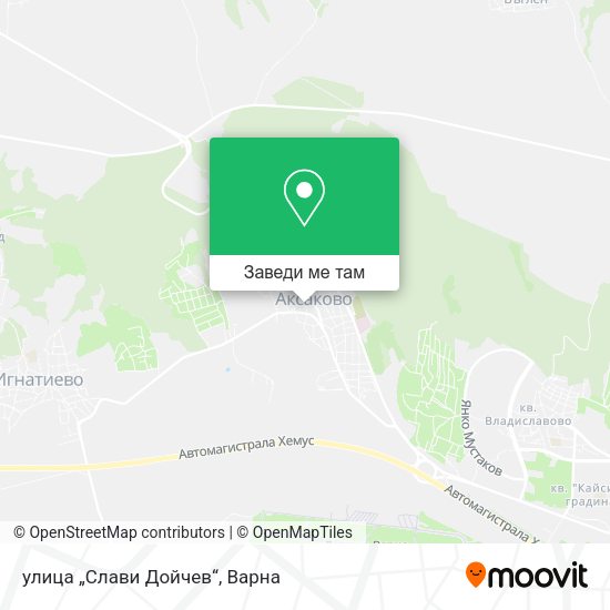 улица „Слави Дойчев“ карта