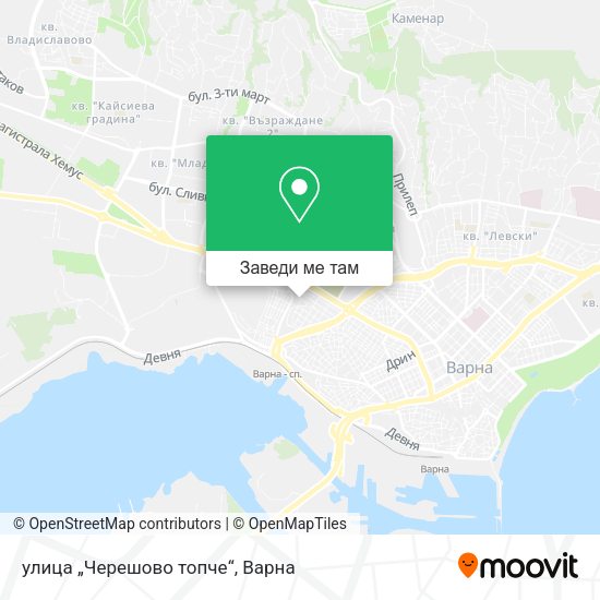 улица „Черешово топче“ карта