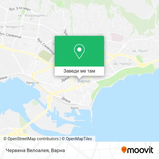 Червена Велоалея карта