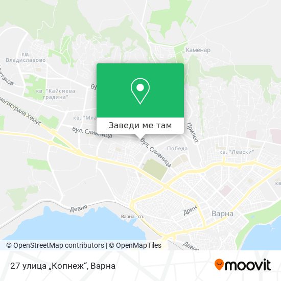 27 улица „Копнеж“ карта