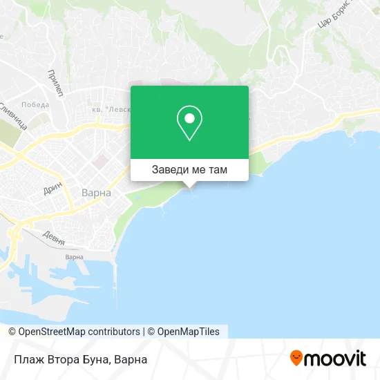 Плаж Втора Буна карта