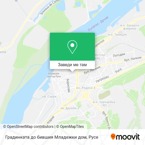 Градинката до бившия Младежки дом карта