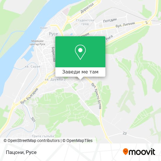 Пацони карта