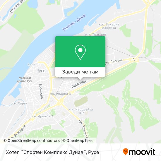 Хотел ""Спортен Комплекс Дунав"" карта