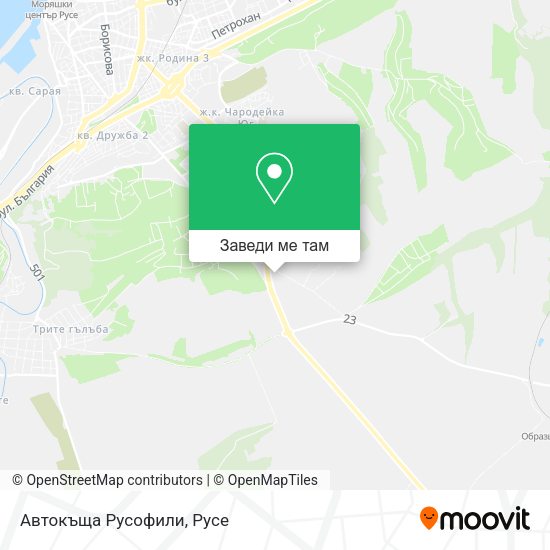 Автокъща Русофили карта