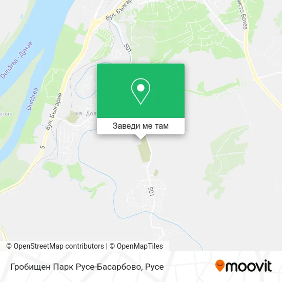 Гробищен Парк Русе-Басарбово карта