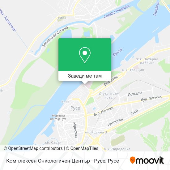 Комплексен Онкологичен Център - Русе карта