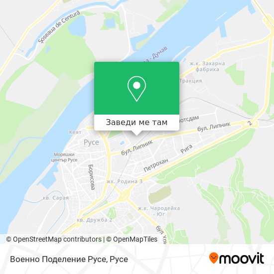 Военно Поделение Русе карта