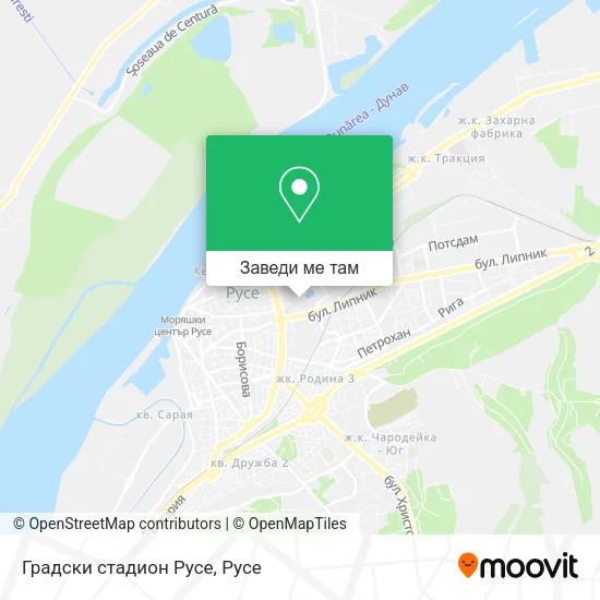 Градски стадион Русе карта